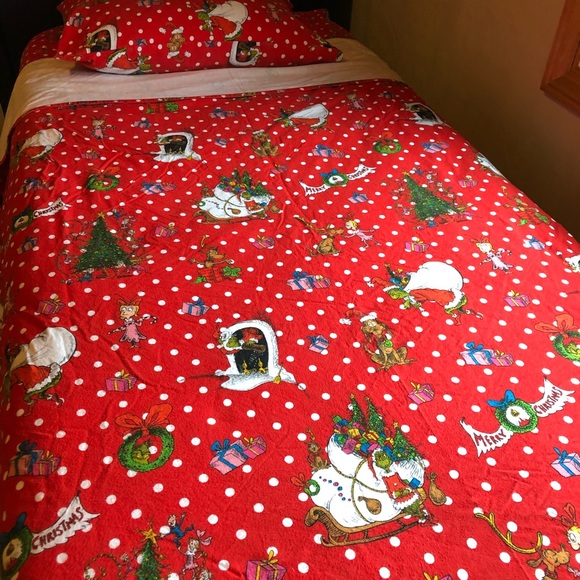 Pottery Barn Bedding Pottery Barn Grinch Christmas Flannel Sheets